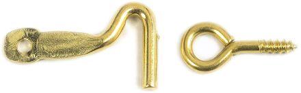 Praxis Klavierhaak 3,5x25mm Vermessingd 3 Stuks