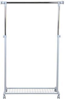 Praxis Kledingrek Met 4 Wielen Wit