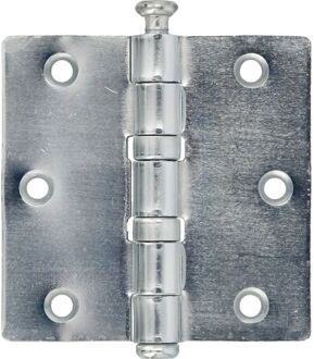 Praxis Kogellagerscharnier - Gegalvaniseerd Staal - 76x76 Mm - Met Rechte Hoeken