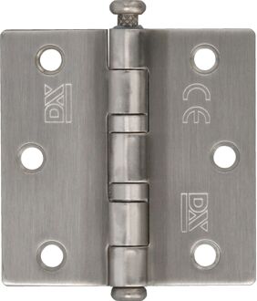 Praxis Kogellagerscharnier - Roestvrij Staal - 76x76 Mm - Met Rechte Hoeken