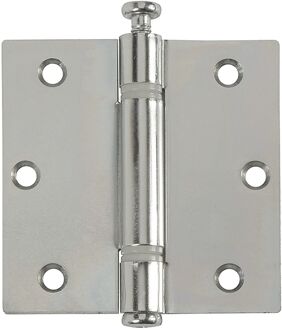 Praxis Kogellagerscharnier - Verzinkt Staal - 89x89 Mm - Met Rechte Hoeken