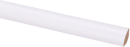 Praxis Kwartronde Lat Mdf Folie Wit 16x16mm 260cm