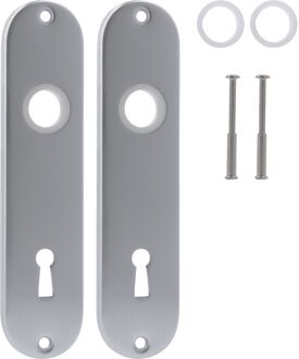 Praxis Langschild Sleutelgat 72mm Ovaal Aluminium
