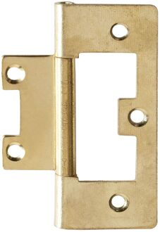 Praxis Louvredeurscharnier - Messinggecoat Staal - 63 Mm - 4 Stuks