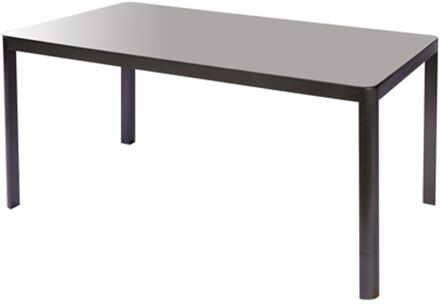 Praxis Macari Tuintafel - Aluminium Frame - Glazen Blad - 150x90x75cm