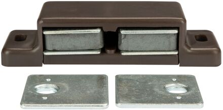 Praxis Magneetsnapper 4kg Dubbelsluiting Bruin 2 Stuks