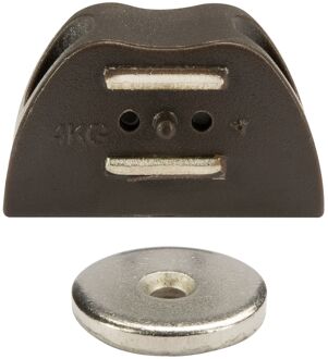 Praxis Magneetsnapper Hoek Bruin 2 Stuks