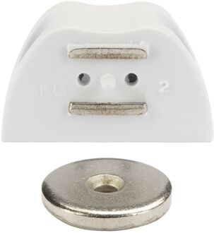 Praxis Magneetsnapper Hoek Wit 2 Stuks