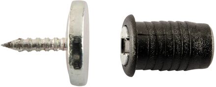 Praxis Magneetsnapper Inboor 9x16mm Zwart 2 Stuks