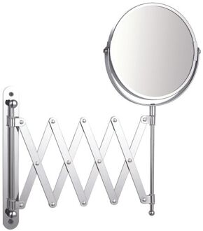 Praxis Make-up Spiegel Rond 3x Vergrotend Met Uittrekbaar Arm Chroom Ø15cm