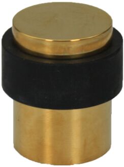 Praxis Messing Deurstopper + Rubberen Ring 1 Stuk