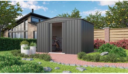 Praxis Metalen Tuinhuis Dream - Antraciet - 308x247cm - Dubbele Deur