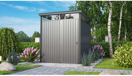 Praxis Metalen Tuinhuis Rheinfelden - Antraciet - 190x245cm - Dubbele Deur