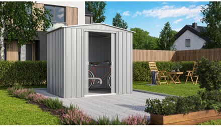 Praxis Metalen Tuinhuis Tower - Aluminium - 245x185cm - Dubbele Deur