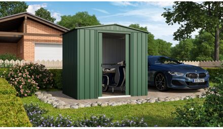 Praxis Metalen Tuinhuis Tower - Smaragd - 245x185cm - Dubbele Deur