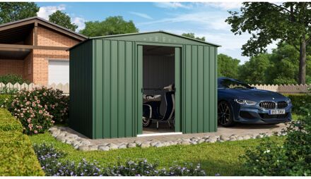 Praxis Metalen Tuinhuis Tower - Smaragd - 308x247cm - Dubbele Deur