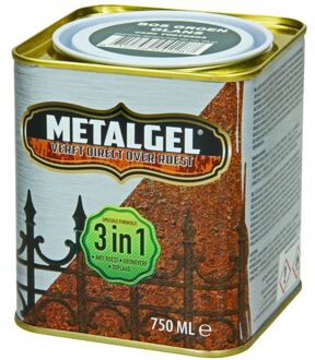 Praxis METALGEL, Metaalgel, bos groen glans, 750 ml, verft direct over roest