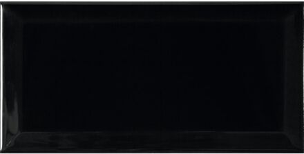 Praxis Metro Wandtegel - Zwart - Glanzend - 10x20 Cm - 1,00 M²
