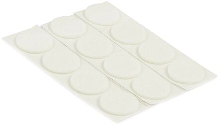 Praxis Meubelglijder Zelfklevend 24mm Kunststof Wit 12 Stuks