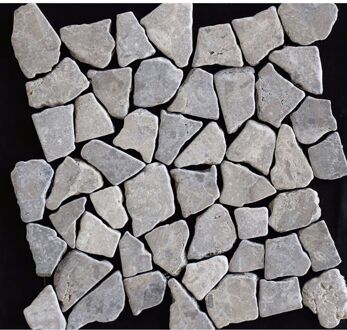 Praxis Mozaïek Stone Chips - Grijs - Natuursteen - 30x30 Cm - 0,09 M²