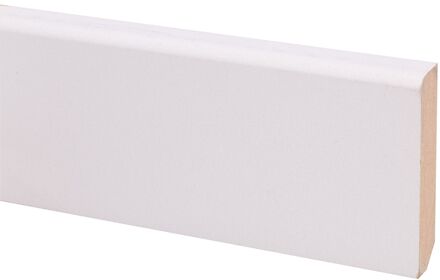 Praxis Muurplint - Wit - Mdf - Gegrond - 244cm - 12x55mm