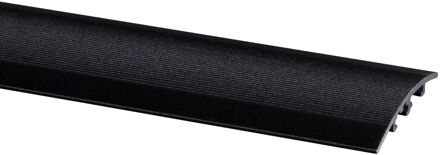 Praxis Overgangsprofiel Ongelijkvloers - Zwart - Aluminium - 47x10mm 1,9m