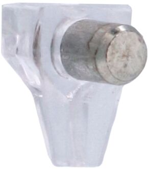 Praxis Plankdrager - Kunststof Transparant Metalen Pin - 6 Mm - 12 Stuks