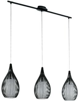 Praxis Razoni Hanglamp - E27 - 99 cm - Zwart/Wit