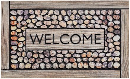 Praxis Residence Deurmat Welcome Framed - Rubber - Antraciet - 45x75cm