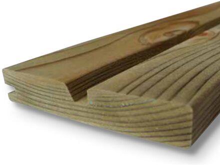 Praxis Rhombus Rabat Afdeklat Geïmpregneerd Groen 28x145x2000mm