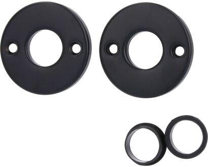 Praxis Rond Rozet Aluminium Zwart