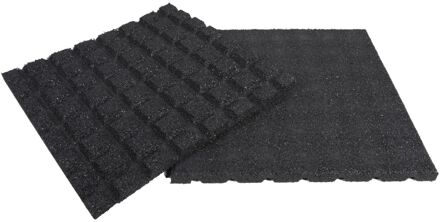 Praxis Rubberen Valtegel - Zwart - 50x50 Cm - 25 Mm
