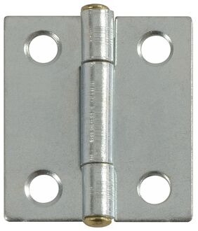 Praxis Scharnier Met Koperen Pen - Verzinkt Staal - 22x25 Mm - 4 Stuks