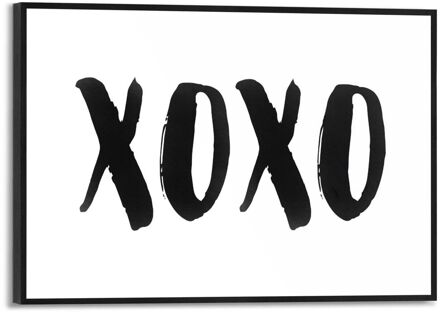 Praxis Schilderij Xoxo - Zwart-wit - Mdf - Slim Frame 30x20cm
