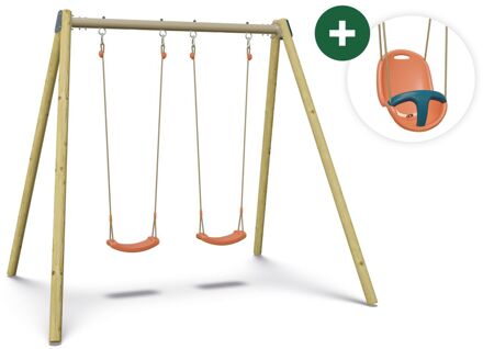 Praxis Schommel Doublo Hout 2 Personen 230cm