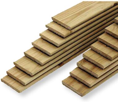 Praxis Schuttingplank - Grenen - Geïmpregneerd - 1,9x14x180cm - Pefc