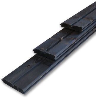 Praxis Schuttingplank - Grenen - Geïmpregneerd - 2,8x14,5x200cm - Zwart