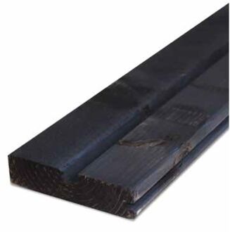 Praxis Schuttingplank Rhombus Rabat Afdeklat - Grenen - 2,8x14,5x200cm - Zwart