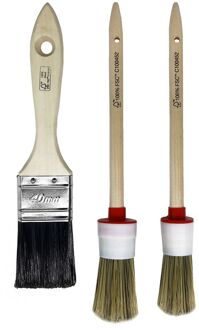 Praxis Set 2 Ronde Kwasten 1 Platte Kwast 10-14-40mm La