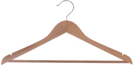 Praxis Set Van 5 Kleerhangers In Natuurlijk Hout