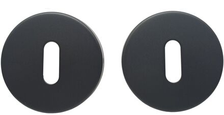 Praxis Sleutelgatrozet - Staal - Modern - 50mm - Mat Zwart - 2 Stuks