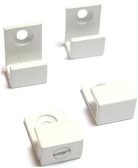 Praxis Spiegelklemmen U-vorm Wit 4 Stuks