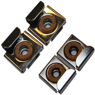 Praxis Spiegelklemmen U-vorm Zilver 4 Stuks