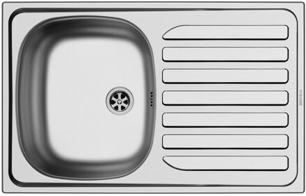 Praxis Spoelbak 1 Bak 480x755mm Met Afdruiprek Rvs