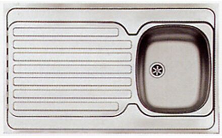 Praxis Spoelbak 1 Bak Rvs 100x60cm Met Afdruiprek Rvs