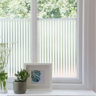 Praxis Statische Raamfolie Lines - Transparant - 67,5cm X 1,5m