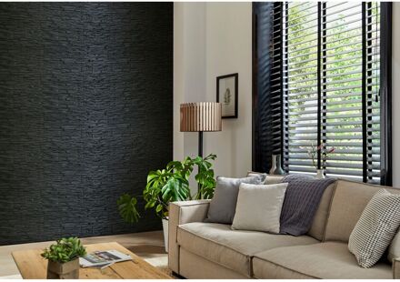 Praxis Steenstrips Tasso - Zwart - Eps-piepschuim - 0,63 M²