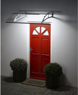 Praxis Superroof – Deurluifel Berlin – Incl. Led – Kunststof – Aluminium Balken - 150 X 92 Cm