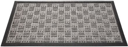 Praxis Supreme Deurmat - Grijs - Polypropyleen - 45x75cm - Brede Randen