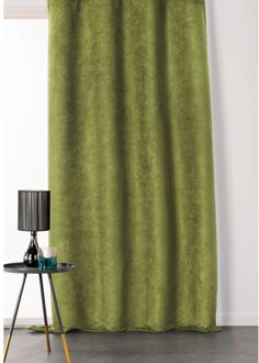 Praxis Sweet Lichtdoorlatend Kant En Klaar Gordijn Olijfgroen 145 X 260 Cm